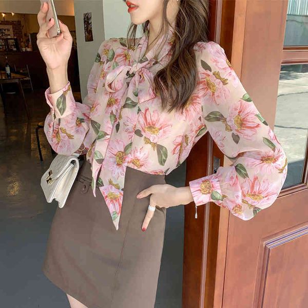 spring chiffon shirt floral blouse streamer shirt long-sleeved bow shirt jxmyy 210412, White
spring chiffon shirt floral blouse streamer shirt long-sleeved bow shirt jxmyy 210412, White