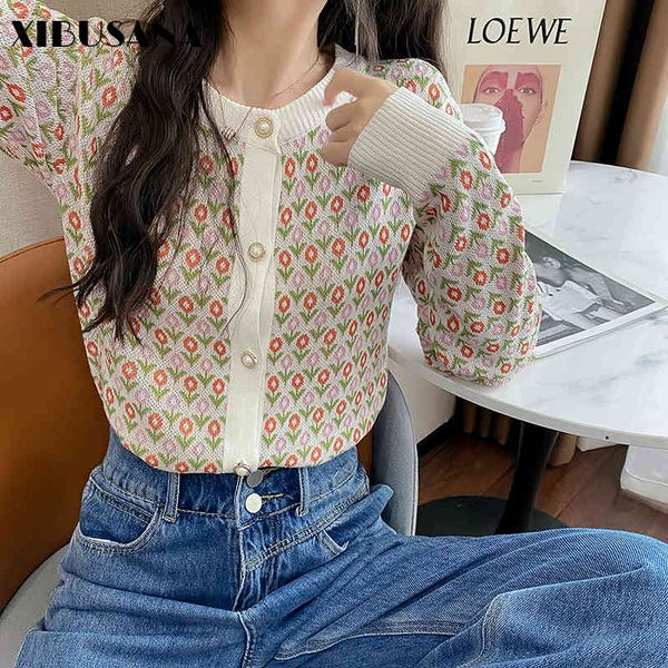 women vintage knitted cardigan spring autumn female long sleeve casual o-neck printed floral sweaters elastic knitting 210423, White
women vintage knitted cardigan spring autumn female long sleeve casual o-neck printed floral sweaters elastic knitting 210423, White