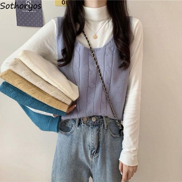 women's vests v-neck knitted sweaters autumn korean loose casual sleeveless sweater solid simple fashion soft slim vintage, Black;white
women's vests v-neck knitted sweaters autumn korean loose casual sleeveless sweater solid simple fashion soft slim vintage, Black;white