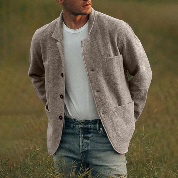 men's jackets autumn winter warm turn-down collar casual long sleeve outerwear for male solid fashion pocket single breasted men coats, Black;brown
men's jackets autumn winter warm turn-down collar casual long sleeve outerwear for male solid fashion pocket single breasted men coats, Black;brown