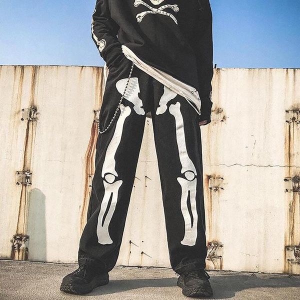 men's pants style wash high waist slim straight jeans trend personality print casual fashion skull-print trousers, Black
men's pants style wash high waist slim straight jeans trend personality print casual fashion skull-print trousers, Black
