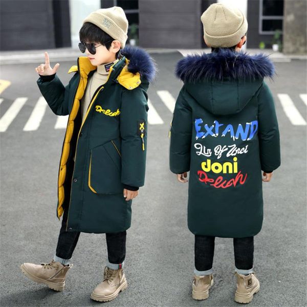 down coat winter children's jacket boy's warm & thick long teenagers' hooded big fur collar cold-proof overalls, Blue;gray
down coat winter children's jacket boy's warm & thick long teenagers' hooded big fur collar cold-proof overalls, Blue;gray