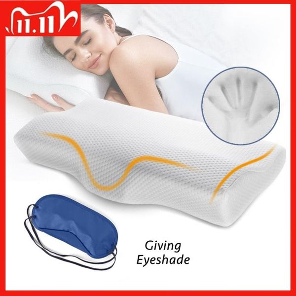 memory foam bed orthopedic pillow neck protection slow rebound butterfly shaped health cervical size 60/50 cm
memory foam bed orthopedic pillow neck protection slow rebound butterfly shaped health cervical size 60/50 cm