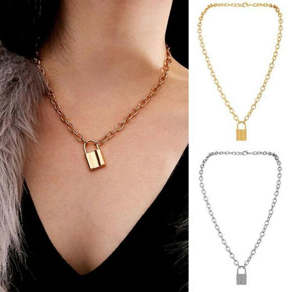 vintage lover's lock pendant choker necklace clavicle golden chain valentine's day jewelry party accessory gift necklaces, Silver
vintage lover's lock pendant choker necklace clavicle golden chain valentine's day jewelry party accessory gift necklaces, Silver