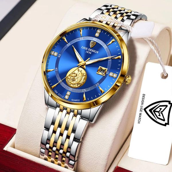 wristwatches lige mens watches luxury brand gold watch men relogio masculino automatic date quartz luminous wristwatch, Slivery;brown
wristwatches lige mens watches luxury brand gold watch men relogio masculino automatic date quartz luminous wristwatch, Slivery;brown