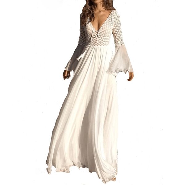 omsj bohemian lace stitching floor length long dress spring summer elegant flared sleeves deep v neck lady holiday club vestidos 210517, Black;gray
omsj bohemian lace stitching floor length long dress spring summer elegant flared sleeves deep v neck lady holiday club vestidos 210517, Black;gray