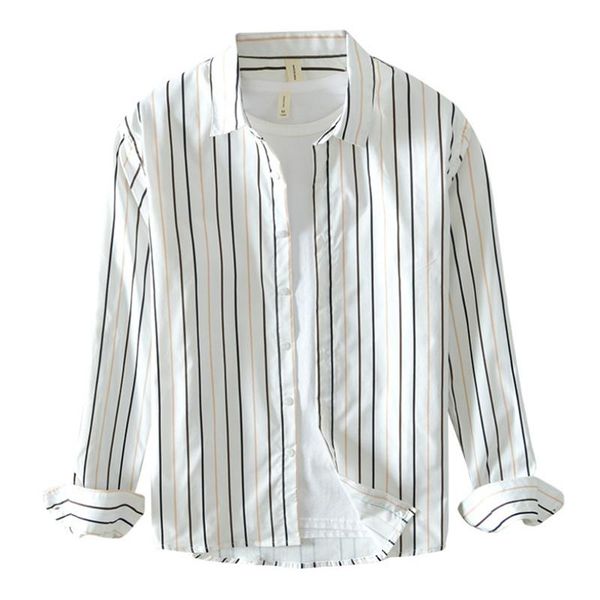 men's casual shirts 2021 spring and summer color matching shirt leisure trend simple office work stripe button wear, White;black
men's casual shirts 2021 spring and summer color matching shirt leisure trend simple office work stripe button wear, White;black