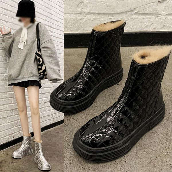 boots lingge snow women's winter ankle short plush warm fashion shoes 202 sponge cake thick-soled pu leather mid-tube boot, Black
boots lingge snow women's winter ankle short plush warm fashion shoes 202 sponge cake thick-soled pu leather mid-tube boot, Black