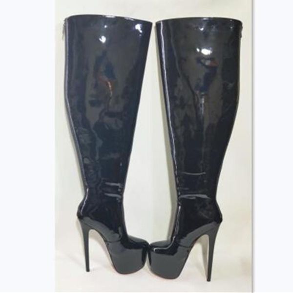 boots minan ser shoes,beautiful women's boots, patent leather, about18cm high-heeled knee length, Black
boots minan ser shoes,beautiful women's boots, patent leather, about18cm high-heeled knee length, Black