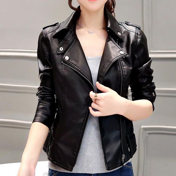 women's leather & faux weihaobang 2021 short style spring autumn slim fit solid color lapel pu small coat motorcycle jacket long s, Black
women's leather & faux weihaobang 2021 short style spring autumn slim fit solid color lapel pu small coat motorcycle jacket long s, Black