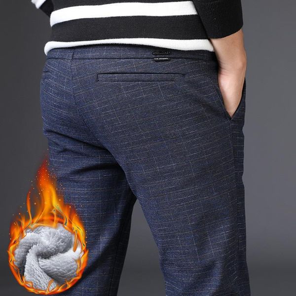men warm pants 2021 winter casual sanding straight elastic business thick male slim fleece full length trousers men's, Black
men warm pants 2021 winter casual sanding straight elastic business thick male slim fleece full length trousers men's, Black