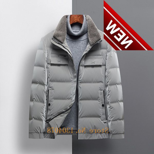 woolen collar winter jackets for husband/father 90% white duck down coats warm windproof fur parkas male, Black
woolen collar winter jackets for husband/father 90% white duck down coats warm windproof fur parkas male, Black