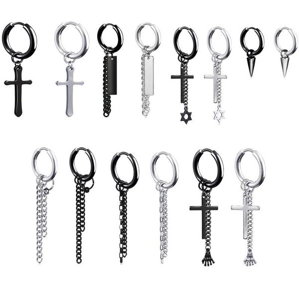 simplicity stainless steel stud earrings cross spider tassel pendant for women punk hip hop ear jewelry gifts 1 piece, Golden;silver
simplicity stainless steel stud earrings cross spider tassel pendant for women punk hip hop ear jewelry gifts 1 piece, Golden;silver