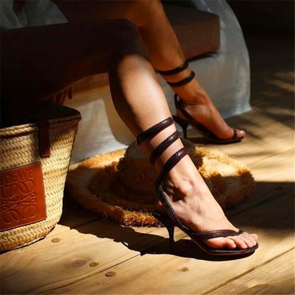 dress shoes high heel snake coiled ankle long beach sandals kitten flip flop thong summer bohemian women, Black
dress shoes high heel snake coiled ankle long beach sandals kitten flip flop thong summer bohemian women, Black
