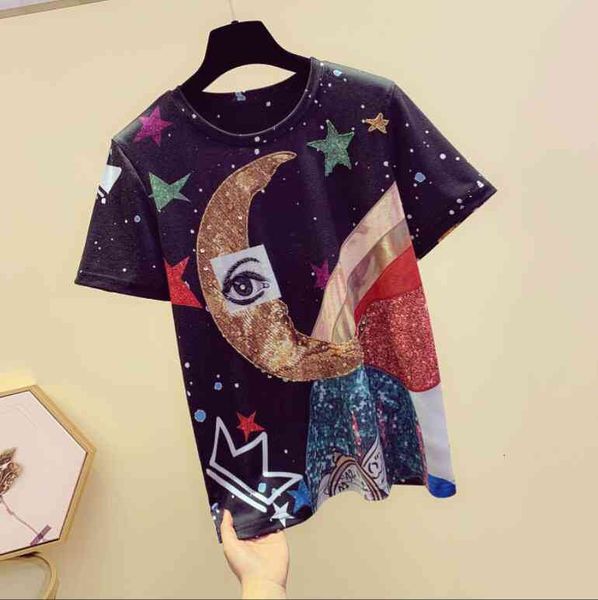 sleeve summer short tee shirt korean o collar beading crystal eye star printing matchwork patterns t-shirt tshirt student w503, White
sleeve summer short tee shirt korean o collar beading crystal eye star printing matchwork patterns t-shirt tshirt student w503, White