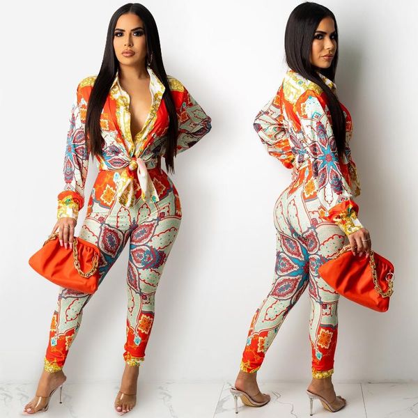 women's two piece pants autumn set women fashion printing long-sleeved shirt trousers suit ladies casual, White
women's two piece pants autumn set women fashion printing long-sleeved shirt trousers suit ladies casual, White