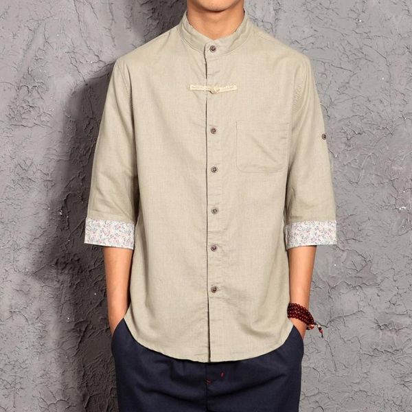 isurvivor2021 chinese style sleeved linen shirt male ethnic floral cotton and retro fashion men's casual shirts, White;black
isurvivor2021 chinese style sleeved linen shirt male ethnic floral cotton and retro fashion men's casual shirts, White;black
