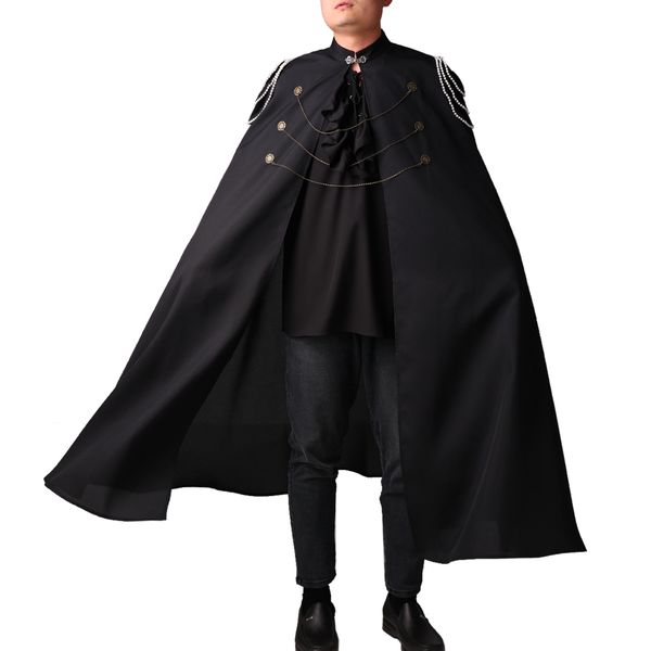 men capes for halloween costumes medieval renaissance military cloak women cosplay costume accessories cloak performance coats, Black;red
men capes for halloween costumes medieval renaissance military cloak women cosplay costume accessories cloak performance coats, Black;red