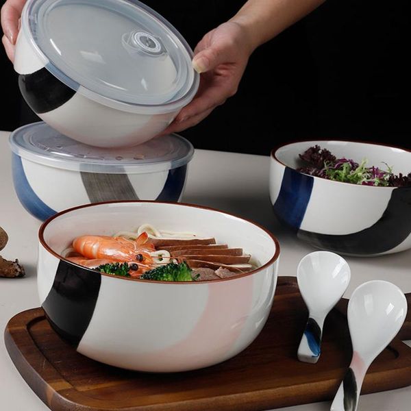 bowls 1060ml nordic art ceramic large-capacity instant noodle bowl with lid single household fruit soup kitchen tableware
bowls 1060ml nordic art ceramic large-capacity instant noodle bowl with lid single household fruit soup kitchen tableware
