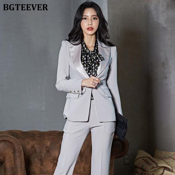 women's suits & blazers bgteever fashion notch collar women blazer set one button slim waist jacket flared trouser female pant suit 2 p, White;black
women's suits & blazers bgteever fashion notch collar women blazer set one button slim waist jacket flared trouser female pant suit 2 p, White;black