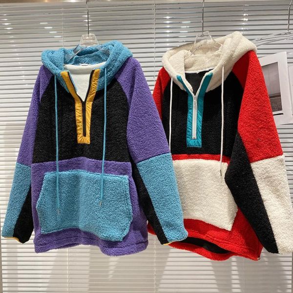 women's hoodies & sweatshirts deat 2021 winter women fashion long sleeve hooded patchwork color zipper packets decoration street plush, Black
women's hoodies & sweatshirts deat 2021 winter women fashion long sleeve hooded patchwork color zipper packets decoration street plush, Black
