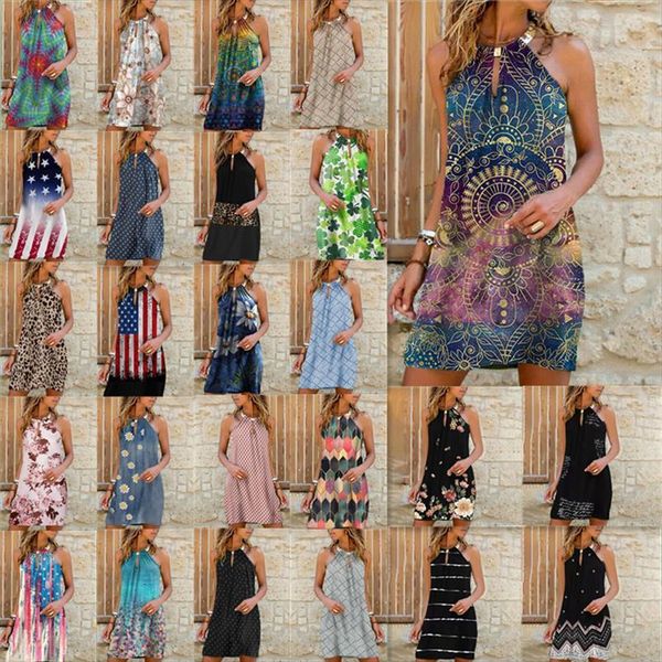 34 styles halter women dress backless sleeveless hang neck plaid printed loose for lady flower dresses, Black;gray
34 styles halter women dress backless sleeveless hang neck plaid printed loose for lady flower dresses, Black;gray