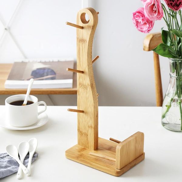 kitchen storage & organization bamboo coffee tea cup and saucer rack holder stand home mug hanging display drinkware shelf with 6 hooks
kitchen storage & organization bamboo coffee tea cup and saucer rack holder stand home mug hanging display drinkware shelf with 6 hooks