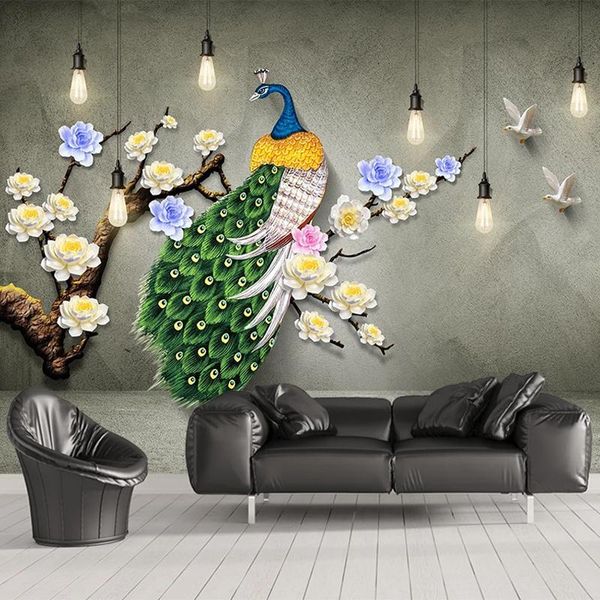wallpapers custom mural chandelier 3d stereoscopic green peacock wall decoration painting living room sofa restaurant home decor wallpaper
wallpapers custom mural chandelier 3d stereoscopic green peacock wall decoration painting living room sofa restaurant home decor wallpaper