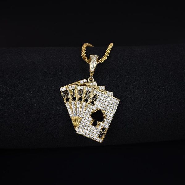 pendant necklaces hip hop poker necklace iced out micro pave cubic zircon bling charms for men women jewelry gifts drop, Silver
pendant necklaces hip hop poker necklace iced out micro pave cubic zircon bling charms for men women jewelry gifts drop, Silver