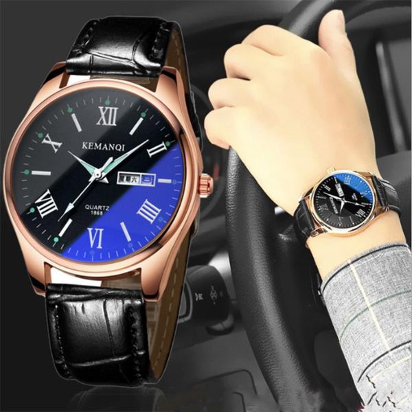wristwatches men's waterproof quartz watch couple wristwatch leather belt dual calendar luminous buckle watches for lovers, Slivery;brown
wristwatches men's waterproof quartz watch couple wristwatch leather belt dual calendar luminous buckle watches for lovers, Slivery;brown
