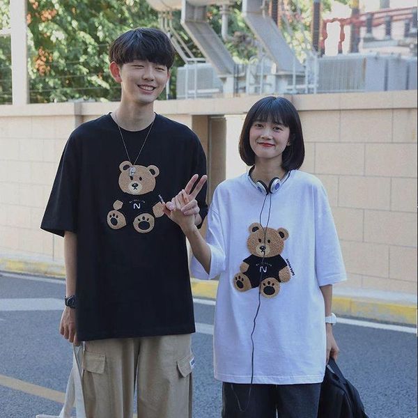 lovers wear 2021 summer kawaii bear short-sleeved men women korean loose casual couple t-shirt trend ins hong kong style women's, White
lovers wear 2021 summer kawaii bear short-sleeved men women korean loose casual couple t-shirt trend ins hong kong style women's, White
