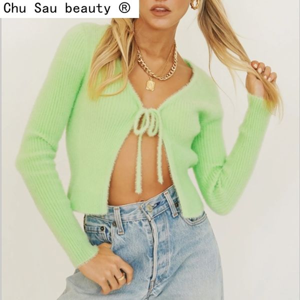 lace-up sweater cardigan women's short cropped slim vintage small coat solid color fashion female 210514, White
lace-up sweater cardigan women's short cropped slim vintage small coat solid color fashion female 210514, White
