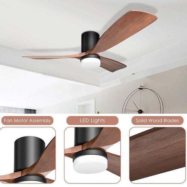 ceiling fans 52" flush mount modern with lights and remote control, 6 speed solid wood blades indoor fan for living room
ceiling fans 52" flush mount modern with lights and remote control, 6 speed solid wood blades indoor fan for living room