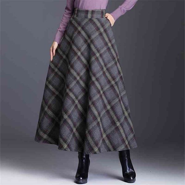 england style plaid women skirts high waist ankle-length woolen plus size 3xl a-line winter tartan longa saia s1735, Black
england style plaid women skirts high waist ankle-length woolen plus size 3xl a-line winter tartan longa saia s1735, Black