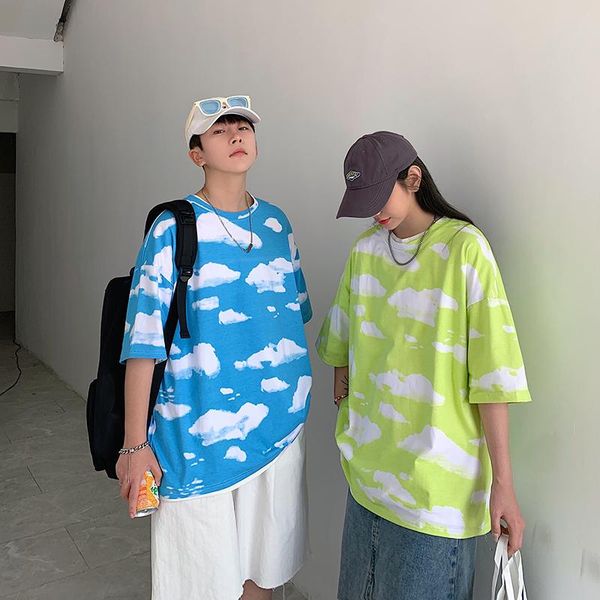 men's t-shirts summer cotton cloud t-shirt men fashion printing casual tshirt streetwear korean loose couple short-sleeved s-2xl, White;black
men's t-shirts summer cotton cloud t-shirt men fashion printing casual tshirt streetwear korean loose couple short-sleeved s-2xl, White;black