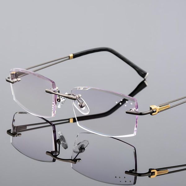 fashion sunglasses frames diamond eyeglasses frame men rimless glasses man tint mr-8 lens frameless spectacles, Black
fashion sunglasses frames diamond eyeglasses frame men rimless glasses man tint mr-8 lens frameless spectacles, Black
