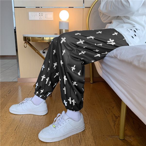 crosin ins overalls men's trend loose and versatile casual pants, White;black
crosin ins overalls men's trend loose and versatile casual pants, White;black