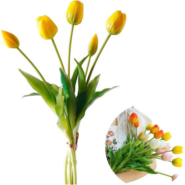decorative flowers & wreaths 5 pcs artificial tulips pe real touch tulip bouquet deskarrangement for home wedding office garden party
decorative flowers & wreaths 5 pcs artificial tulips pe real touch tulip bouquet deskarrangement for home wedding office garden party