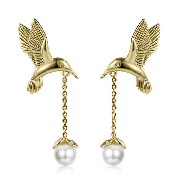 clip-on & screw back european and american fashion creative bird pearl earrings personality animal long, Silver
clip-on & screw back european and american fashion creative bird pearl earrings personality animal long, Silver