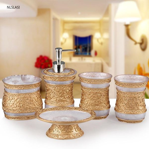 bath accessory set light luxury bathroom washing tools five-piece soap dispenser gargle cup toothbrush holder decoration
bath accessory set light luxury bathroom washing tools five-piece soap dispenser gargle cup toothbrush holder decoration