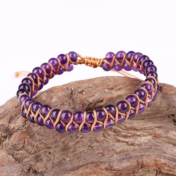 charm bracelets rainbery 4mm handmade purple crystal boho yoga wrap bracelet & bangle african japser braided women men gift, Golden;silver
charm bracelets rainbery 4mm handmade purple crystal boho yoga wrap bracelet & bangle african japser braided women men gift, Golden;silver