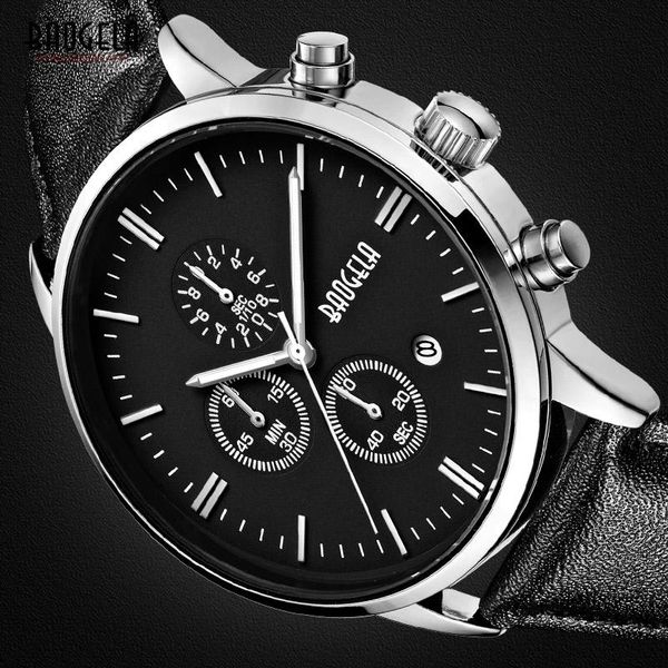 wristwatches baogela mens chronograph luminous hand date indicator black leather strap quartz wrist watches bgl1706-m, Slivery;brown
wristwatches baogela mens chronograph luminous hand date indicator black leather strap quartz wrist watches bgl1706-m, Slivery;brown