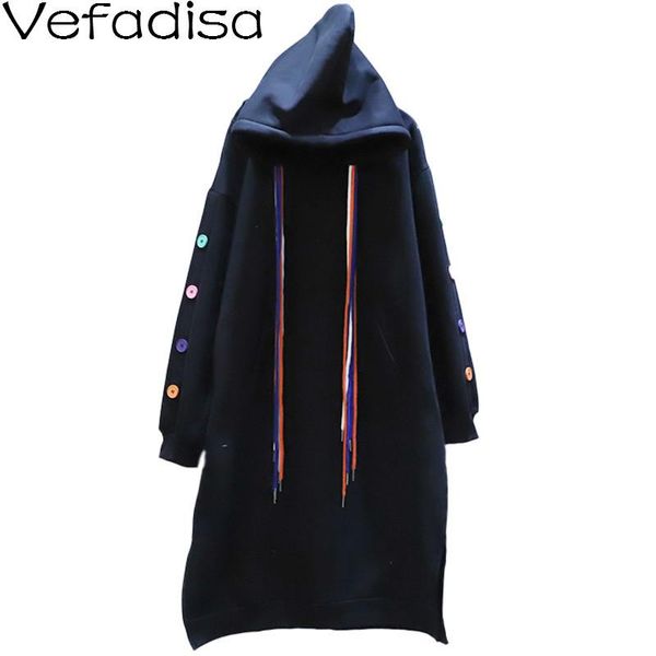 vefadisa black button decoration women dress 2021 autumn winter hooded pullover plus size knee-length qyf4700 casual dresses, Black;gray
vefadisa black button decoration women dress 2021 autumn winter hooded pullover plus size knee-length qyf4700 casual dresses, Black;gray