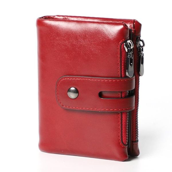 wallets 2021 genuine leather wallet ladies short double zipper buckle female casual coin purse, Red;black
wallets 2021 genuine leather wallet ladies short double zipper buckle female casual coin purse, Red;black