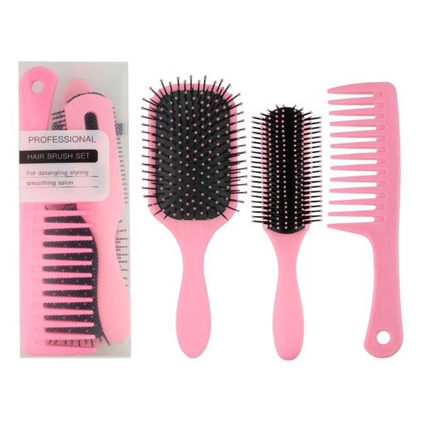 3pcs anti-static comb detangling hair brush scalp massage wide tooth tail combs hairdressing styling tools for salon home p9yd brushes, Silver
3pcs anti-static comb detangling hair brush scalp massage wide tooth tail combs hairdressing styling tools for salon home p9yd brushes, Silver