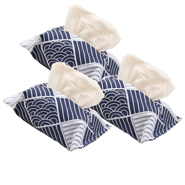 tissue boxes & napkins 3pcs creative pastoral style box cover cotton linen cloth dark blue (square) 
tissue boxes & napkins 3pcs creative pastoral style box cover cotton linen cloth dark blue (square)