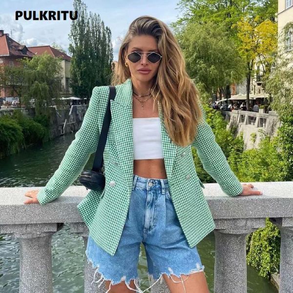 women's suits & blazers pulkritu women plaid long sleeve button up blazer for office lady elegant streetwear autumn sping chic, White;black
women's suits & blazers pulkritu women plaid long sleeve button up blazer for office lady elegant streetwear autumn sping chic, White;black