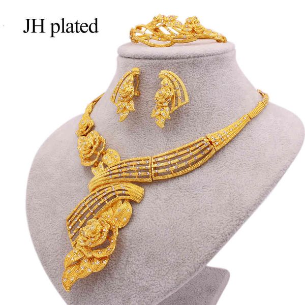 jewelry sets 24k gold color for women luxury necklace earrings bracelet ring bridal african wedding ornament wife gifts rings, Black
jewelry sets 24k gold color for women luxury necklace earrings bracelet ring bridal african wedding ornament wife gifts rings, Black