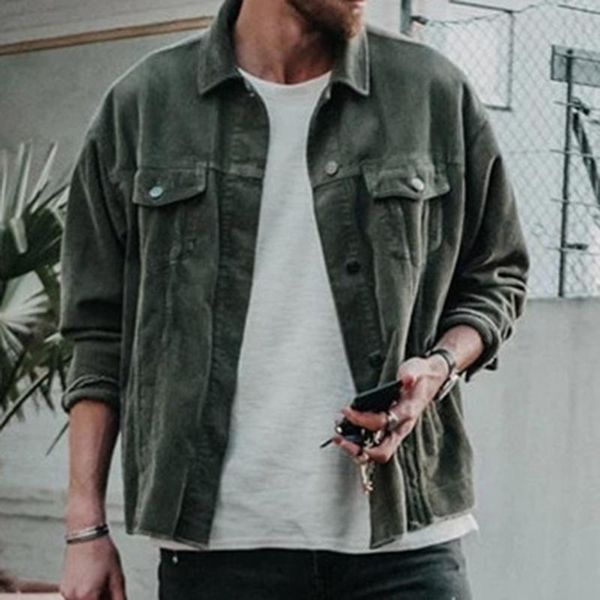 men's jackets autumn winter corduroy jacket casual male fashion solid color classic slim long sleeve cloth, Black;brown
men's jackets autumn winter corduroy jacket casual male fashion solid color classic slim long sleeve cloth, Black;brown