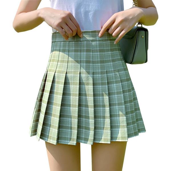 half-length skirt female summer korean version of the high waist was thin, all-match anti-glare a-line plaid skirts, Black
half-length skirt female summer korean version of the high waist was thin, all-match anti-glare a-line plaid skirts, Black